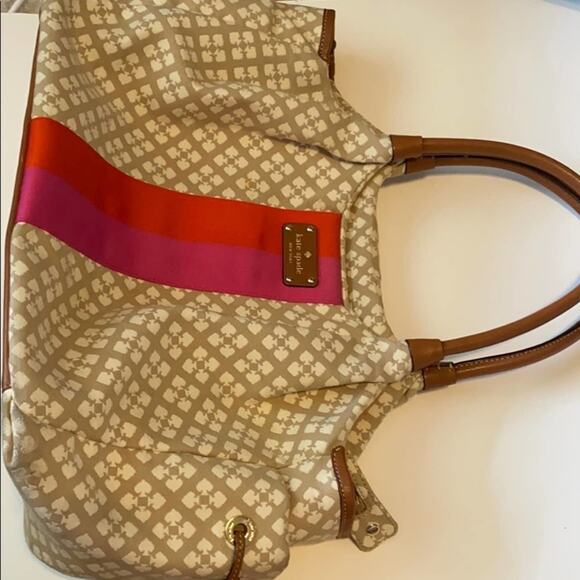 Kate Spade Stucco Stevie Canvas Baby Diaper Bag - Picture 16 of 16